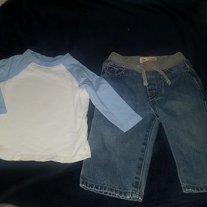 Children's Place 9-12 month boy jeans & t shirt